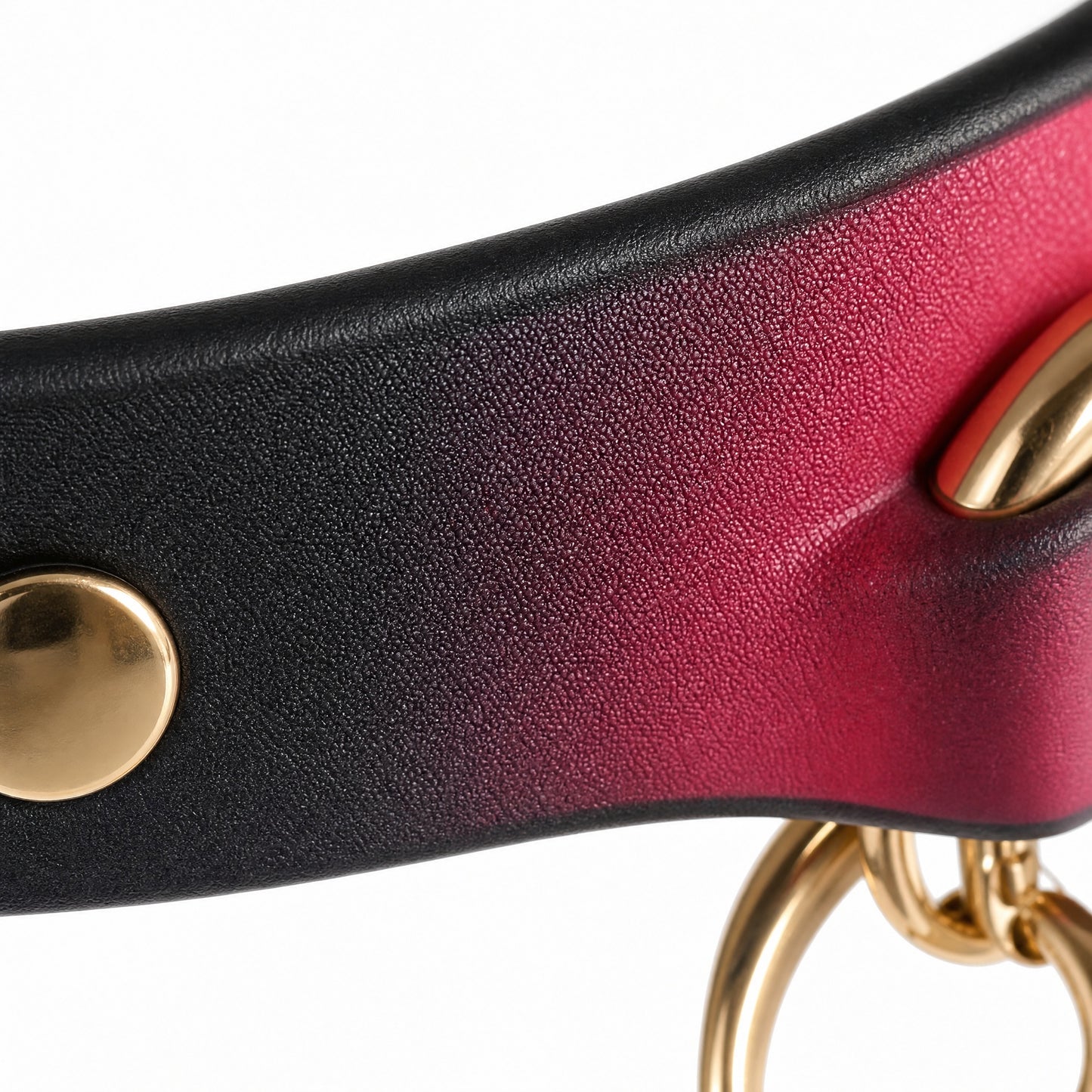 Choker de Cuero Termocromático Negro a Carmesí con Colgante Esfera