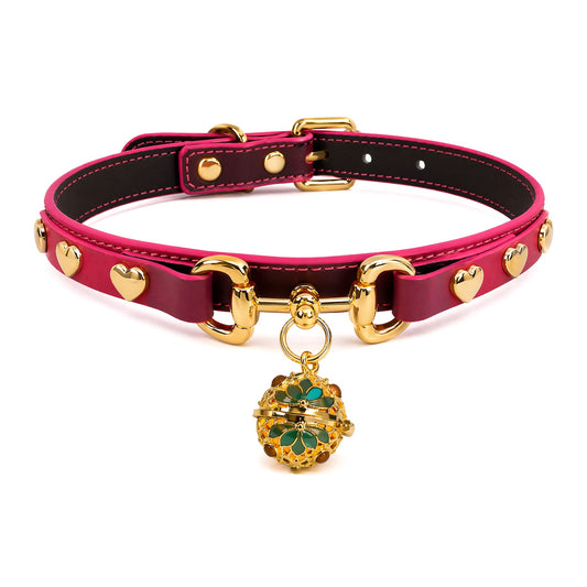 Collar Termocromático Negro a Rojo con Colgante de Campana