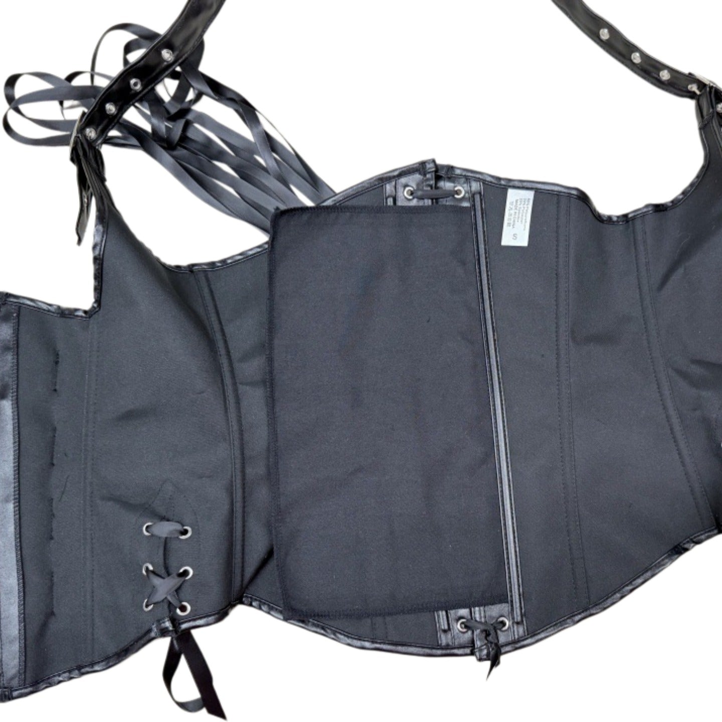 Vista interior y estructura reforzada del corset underbust de alta calidad.